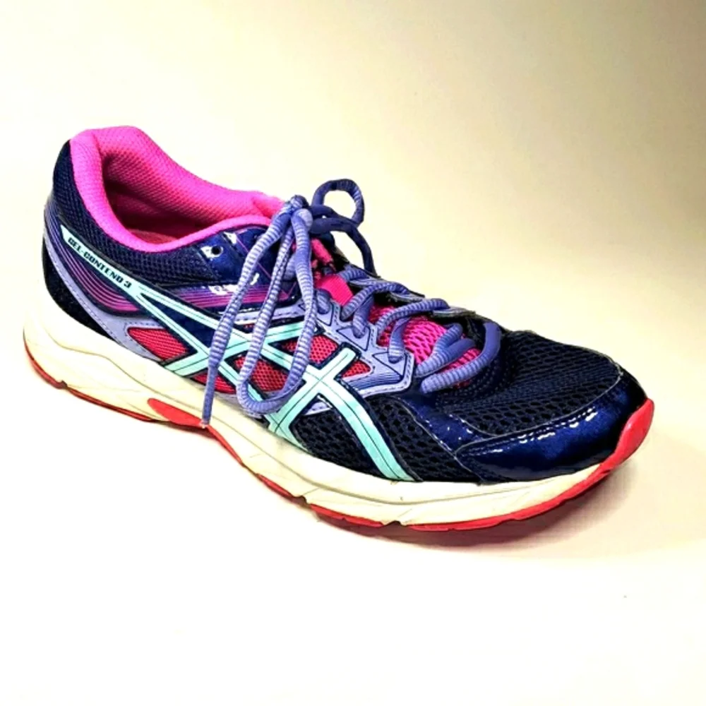 ASICS T5F9N Pink Blue Gel Contend 3 Sneakers EUC - Picture 4 of 13